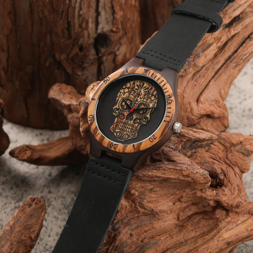 Leather and Wooden Watch
