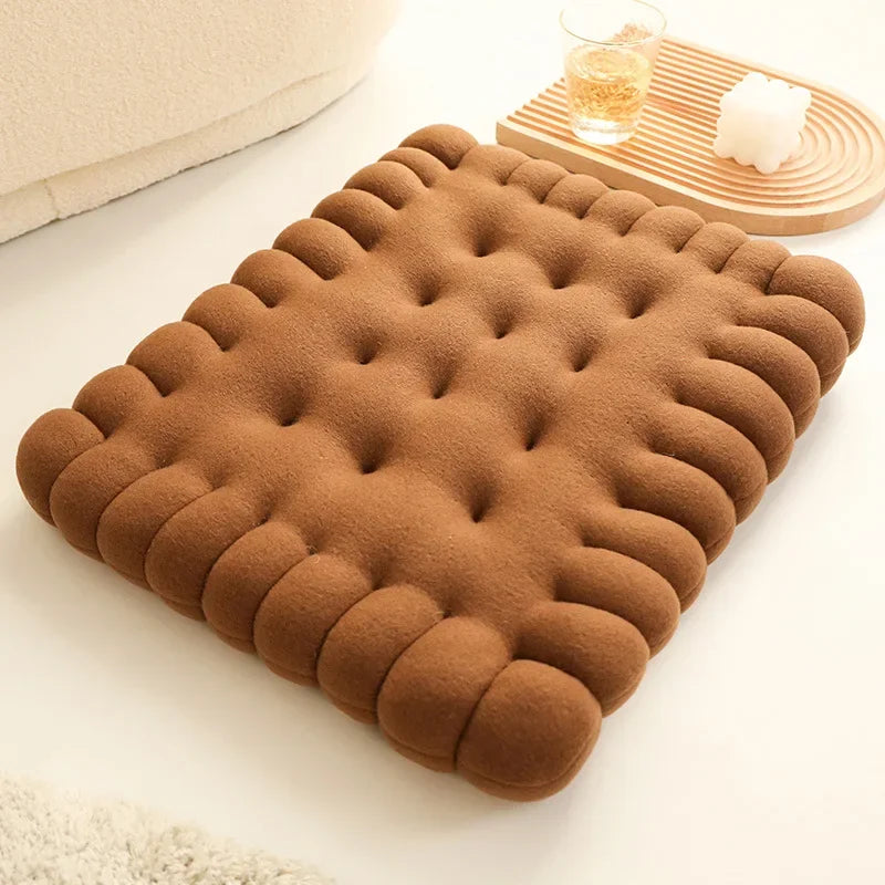 Pillow Chair Seat Biscuit Shape Plush Cushion Soft