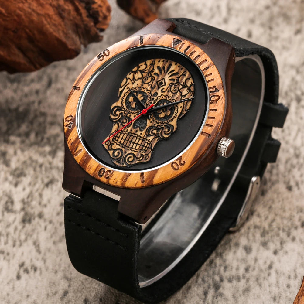 Leather and Wooden Watch