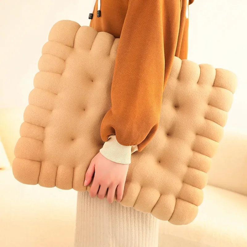 Pillow Chair Seat Biscuit Shape Plush Cushion Soft