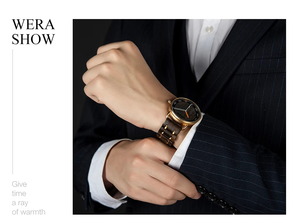 Man&#39;s BOBO BIRD Wooden Quartz Watch