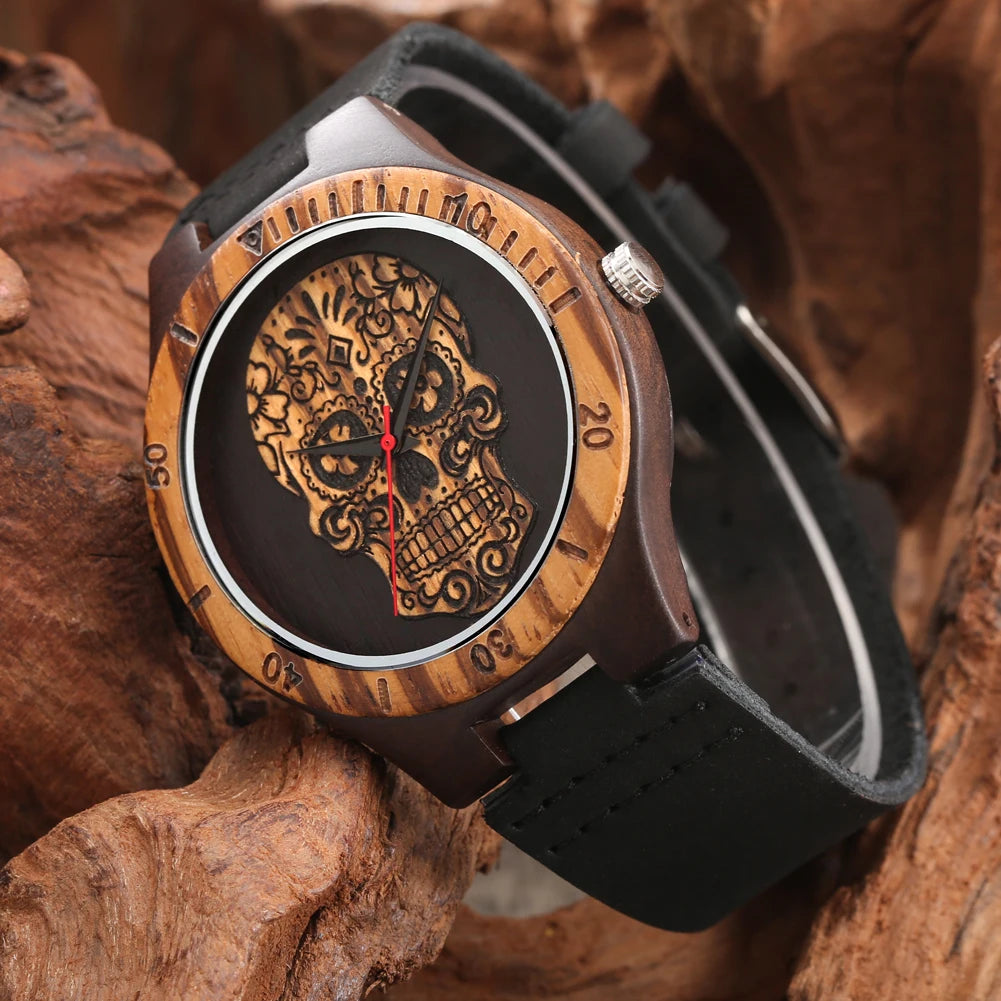 Leather and Wooden Watch