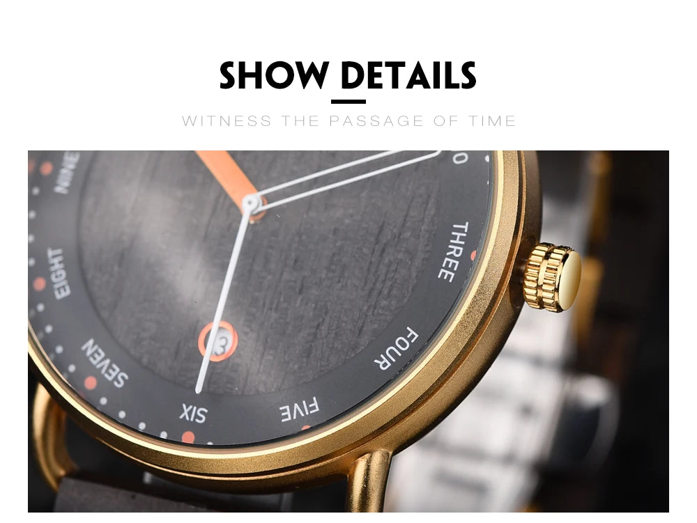 Man&#39;s BOBO BIRD Wooden Quartz Watch