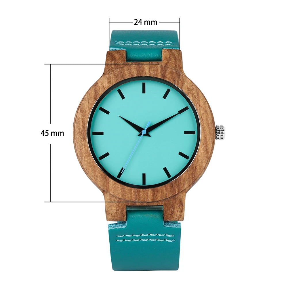 Wooden watch Blue